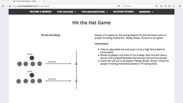 Hit the Hat Game | Fun Games for Baseball Practice | Coach Baseball Right смотреть онлайн