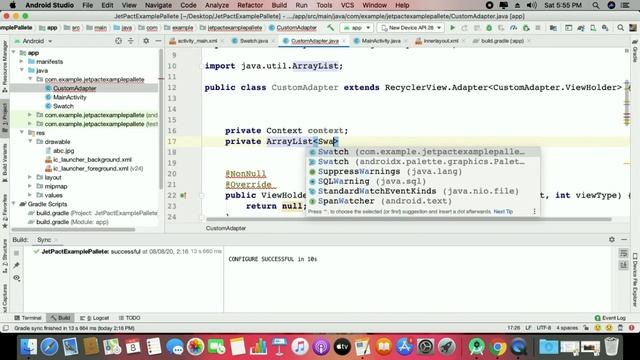 Jetpact Androidx Palette ( How Extract the colors of Palette from Image) смотреть онлайн