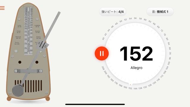 BPM 152 Tempo Metronome（メトロノーム）4拍子 смотреть онлайн