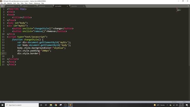 18. CSS in JAVASCRIPT - How to do style (css) using JAVASCRIPT - Web Programming Practice смотреть онлайн