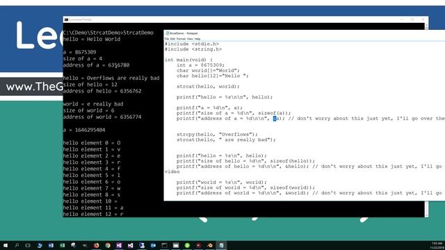Learn C Programming - Append Strings with strcat смотреть онлайн