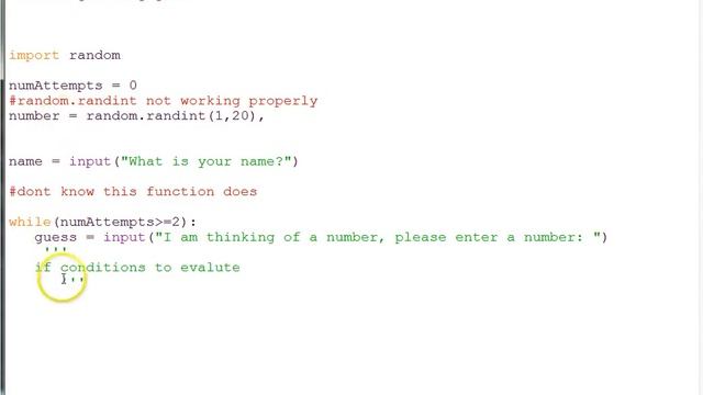 Debugging session Guess the number - Python смотреть онлайн