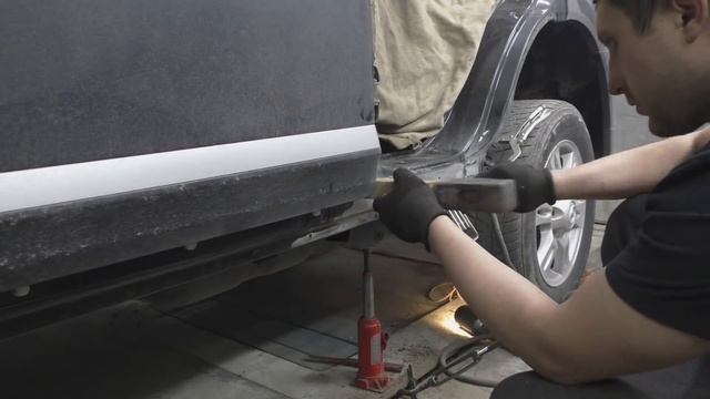 ? Кузовной ремонт . Сложная рихтовка порога . Лужение смотреть онлайн