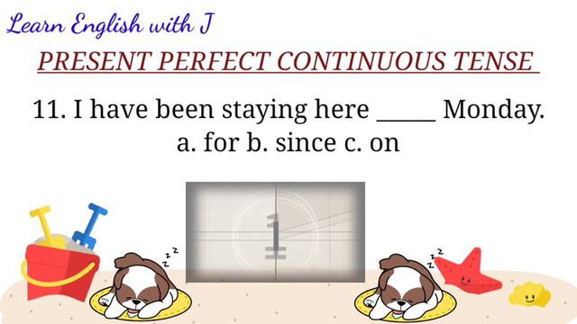 Quiz on Present Perfect Continuous Tense | Learn English With J смотреть онлайн
