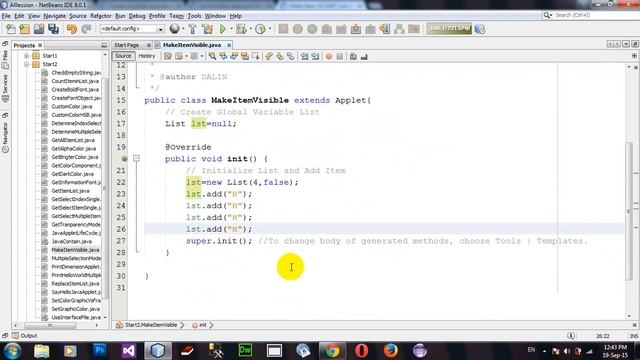 Make Item Of AWT List Visible in Java Applet and AWT in Netbeans смотреть онлайн