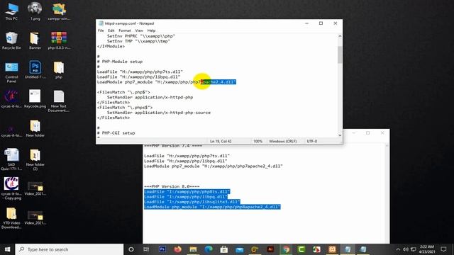 How to Update PHP 8.0 Version In Xampp -2021 || কিভাবে লোকাল সার্ভারে পি এইপ পি ভার্সন আপডেট করবে। смотреть онлайн