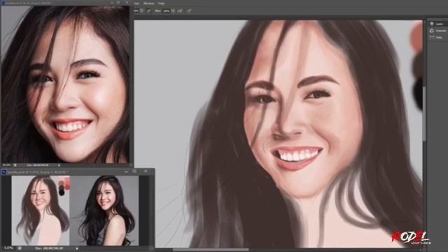 (PART 1) Janella Salvador Timelapse Digital Painting Photoshop X Wacom | Rodel Vlogs смотреть онлайн