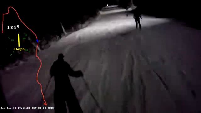 Copy of Night skiing at Mont-Sainte-Anne with GPS overlays - La Familiale смотреть онлайн
