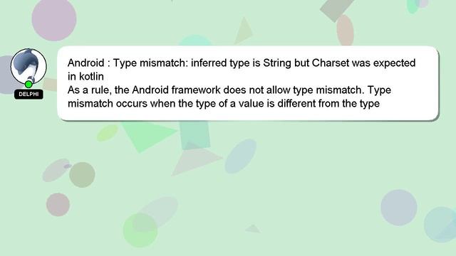Android : Type mismatch: inferred type is String but Charset was expected in kotlin смотреть онлайн