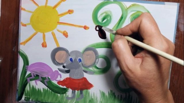 Как нарисовать сказку "Приключения Серой мышки". смотреть онлайн