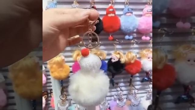 Милый мультфильм спящая кукла брелок меховой шарик плюшевый для ключей женская сумочка автомобильный смотреть онлайн