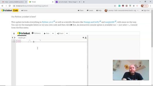 ASCII art introduction with Trinket смотреть онлайн