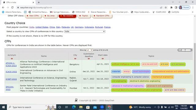 how to search conference details in easychair смотреть онлайн