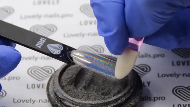 Втирка Lovely Nails U06 - Единорог - яркий голографический эффект, переливы всеми цветами радуги. смотреть онлайн