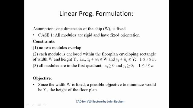Floor Planning by Integer Linear Programming(ILP) смотреть онлайн
