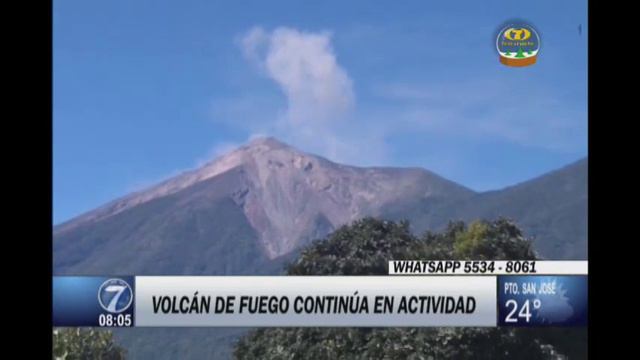 Volcán de fuego emana cenizas, lahares y retumbos смотреть онлайн