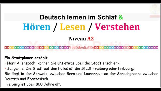 Deutsch Lernen Im Schlaf & Hören, Lesen Und Verstehen-A2-82 - 🇸🇾🇦🇿🇹🇷🇨🇳🇺🇸🇫🇷🇯🇵🇪🇸🇮🇹🇺🇦🇵🇹🇷🇺🇬🇧🇵🇱🇮🇶🇮🇷🇹🇭🇷🇸
