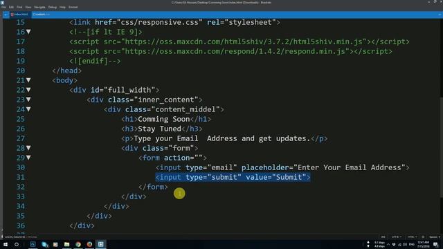 How to create a Coming Soon Page | Pure HTML and CSS смотреть онлайн