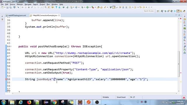 Web services | REST | 08 | Automation | API Testing | POST Request | JAVA HTTP URL CONNECTION |Tami смотреть онлайн