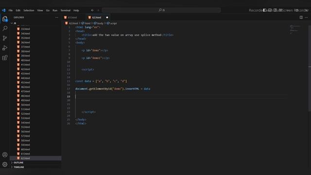 Array splice method add the value use in || java script смотреть онлайн