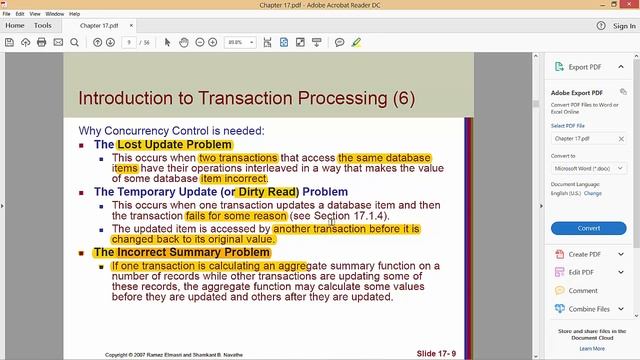 The DBMS problems( dirty read- repeatable read - incorrect summary) смотреть онлайн