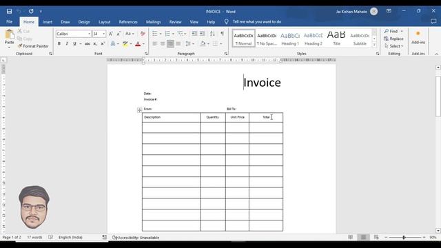 SECRET! WAY TO MAKE AN INVOICE IN MS WORD WITH SIMPLE STEPS IN HINDI смотреть онлайн