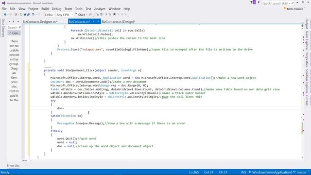 C# Programming Tutorial for Beginners - Export data to Microsoft Word смотреть онлайн