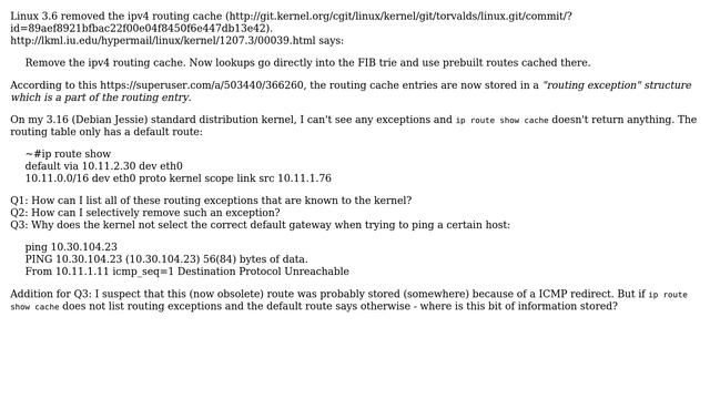 Unix & Linux: Show kernel routing exception entries (FIB) смотреть онлайн