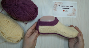 Следки на двух спицах без шва №8, размер 38-39. Базовая модель. От скуки на все руки. Рукоделие.