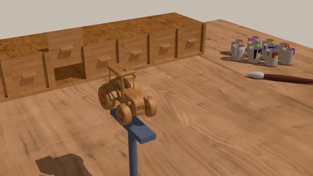 Wooden Boxes with Tractors and Colored Paints - See what colors will be Painted Tractors смотреть онлайн