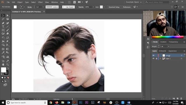 Vector Art Portrait Illustration | ADOBE ILLUSTRATOR смотреть онлайн