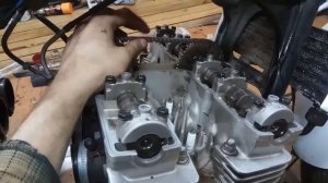 Yamaha XJR400 натяжение новой цепи ГРМ / new cam chain tension
