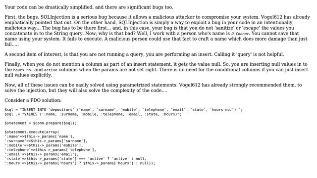 Code Review: More intuitive formatting for a SQL insert formed with PHP (3 Solutions!!) смотреть онлайн