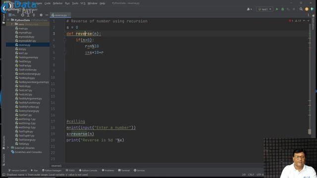 Python Practical - Reverse a Number using Recursion in Python | Python Number Reverse Program смотреть онлайн