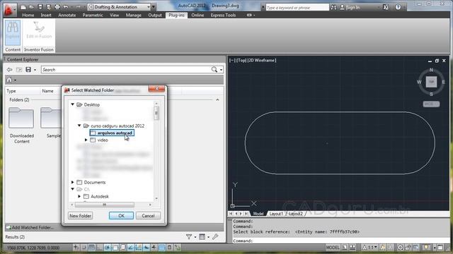 Curso Gratuito AutoCAD 2012 Avançado - Aula 1.1- Busca de projetos locais e recursos online смотреть онлайн