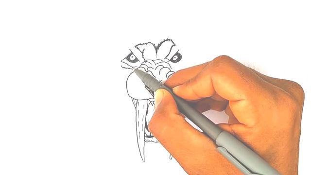 How To Draw A Sabertooth Tiger||Step By Step||Come disegnare una tigre dai denti a sciabola смотреть онлайн
