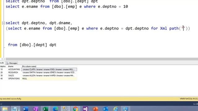 Roll up multiple rows into a single row and column in SQL смотреть онлайн