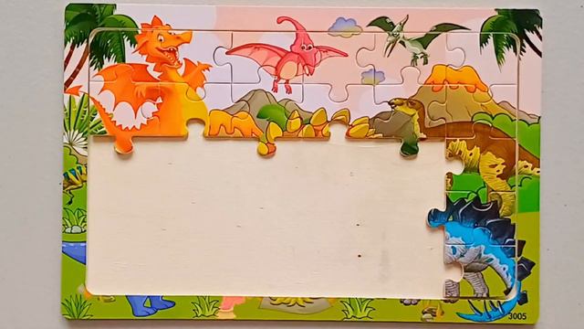 Dinosaur World Wooden Jigsaw Puzzle смотреть онлайн