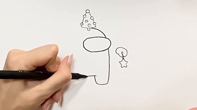 Как нарисовать новогодний Амонг Ас смотреть онлайн