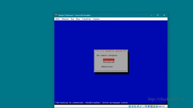 Установка Debian в псевдографическом режиме смотреть онлайн