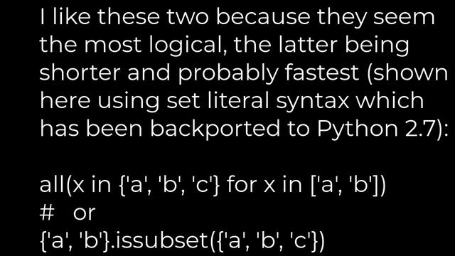 Python :How to check if all of the following items are in a list?(5solution) смотреть онлайн
