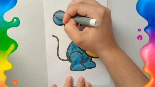 как нарисовать милую мышку для детей Bolalar uchun sichqoncha rasmini chizish смотреть онлайн
