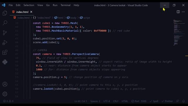 3d How to point camera at location three.js смотреть онлайн