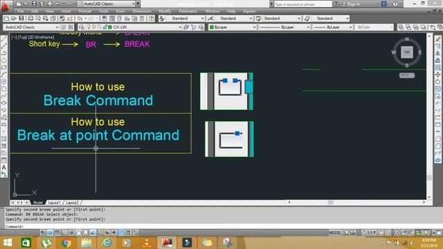 Break Command in AutoCad II Hindi/Urdu Tutorial смотреть онлайн