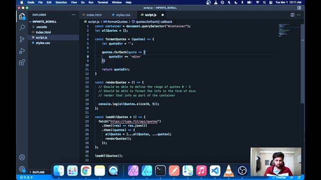 Infinite Scrolling with Intersection Observer API - Javascript Tutorial смотреть онлайн
