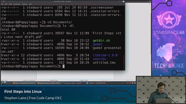 First Steps into Linux - Stephen Lains: Free Code Camp OKC смотреть онлайн