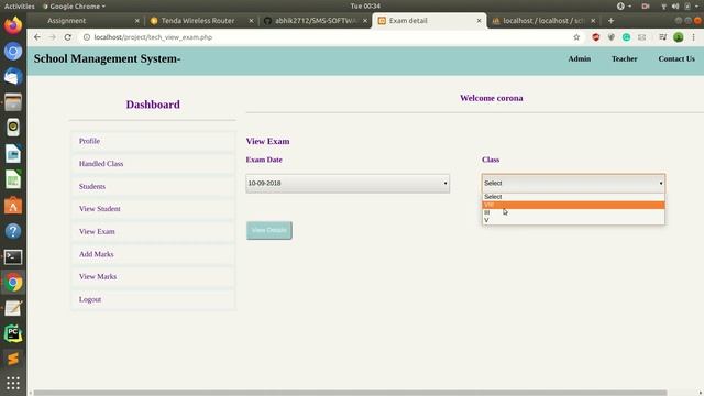 teacher part- SCHOOL MANAGEMENT SYSTEM using php , mysql смотреть онлайн
