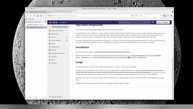 Импорт Mp4 в DaVinci Resolve на Linux