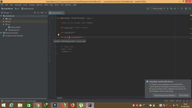 5-Kotlin Comments Mutable and Immutable Variable смотреть онлайн