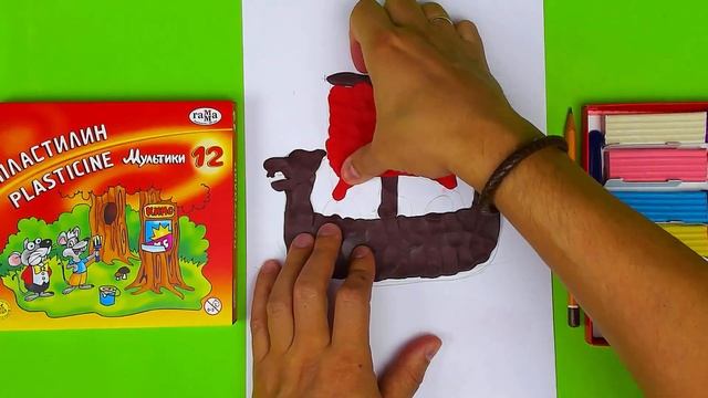 Лепка для детей - Корабль ВИКИНГОВ - видеолепка простая смотреть онлайн